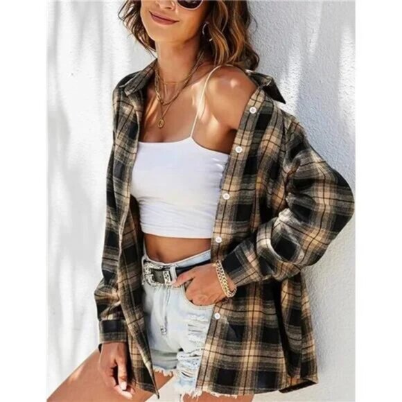 Red Head Men's & Women's Flannel Oversized Red Plaid Button Down Shirt. Sz: 3XL - Picture 7 of 8